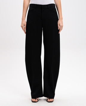 Alexander Wang Чорні штани з вовни з нашивкою логотипа 1WC1254783