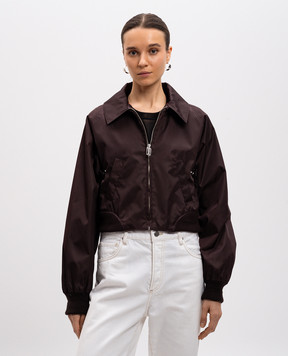 Victoria Beckham Коричнева куртка Harrington 1125WJK006259A