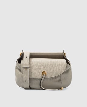 Gianni Chiarini Бежевая кожаная сумка Pilar с логотипом BS10710TKL