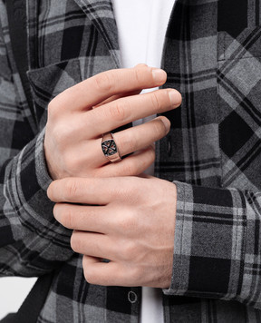 Off-White Серебристое кольцо с логотипом Arrow OMOC078C99MET001
