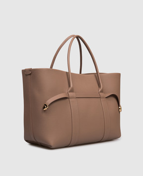 Loro Piana Коричнева шкірна сумка-тоут Ghiera FAO7463