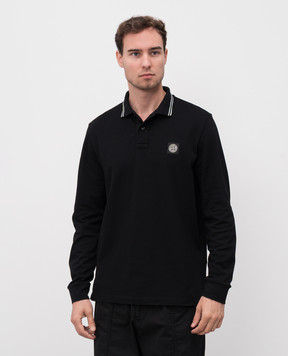 Stone Island Черное поло с нашивкой логотипа K2S152200006S0018
