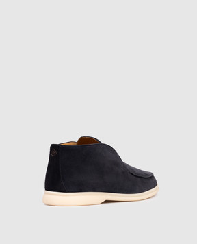Loro Piana Синие замшевые дезерты Open Walk FAB4368