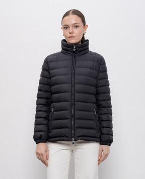 Moncler Чорна стьобана куртка Abderos з нашивкою емблеми логотипа K10931A0007754A81