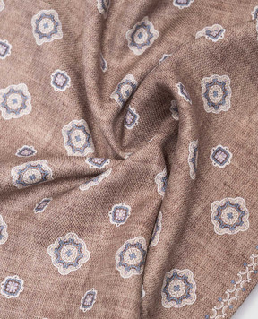 Brunello Cucinelli Двухсторонний платок-паше из шелка в принт MR8950091