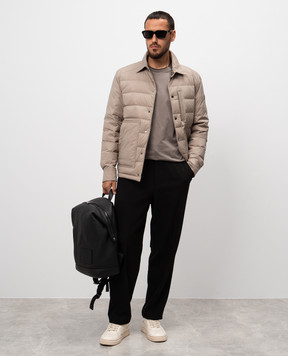 Moncler Бежевая пуховая куртка Bassies J20911G00010595FK