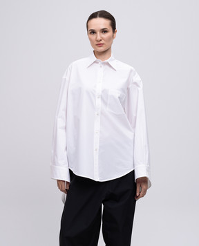 Balenciaga Белая блуза с акцентными рукавами 830990TRM28