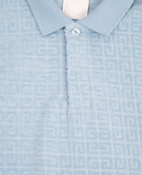 Givenchy Дитяче блакитне поло у візерунок емблеми логотипа H3074812+