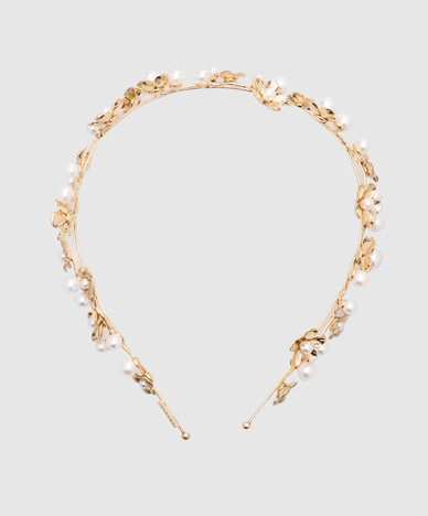 Золотой обруч Brynn с покрытием 14 карат и жемчугом