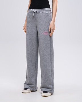 AMIRI Серые спортивные брюки с фактурной надписью AWJYSP1026