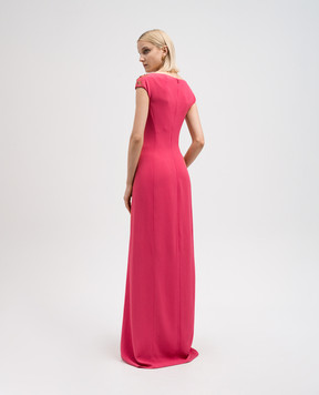 Jenny Packham Рожева сукня до підлоги з вишивкою WD131L