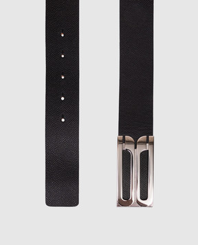 Victoria Beckham Чорний шкіряний ремінь Dorian 1125ABL006559A