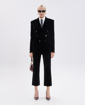 Saint Laurent Чорні оксамитові штани 825007Y580T