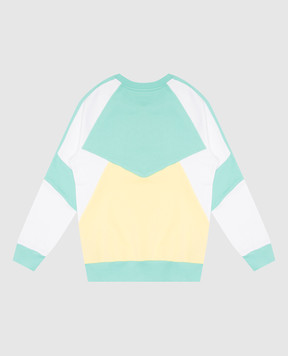 Balmain Дитячий зелений світшот з фактурним логотипом BW4Q10Z00811214