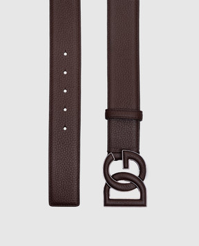 Dolce&Gabbana Коричневый кожаный ремень с логотипом BC4675AT489