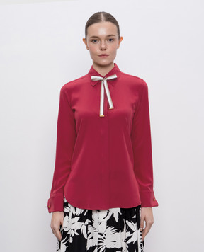 Max Mara Червона блуза APOLLO із шовку APOLLO