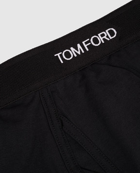 Tom Ford Черные трусы-боксеры с узором логотипа T4LC31410