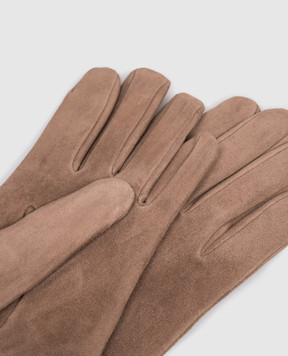Sermoneta Gloves Бежеві замшеві рукавички 3052BT