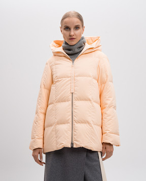 Jil Sander Помаранчевий пуховик з брендовою нашивкою J40AF0014J70008