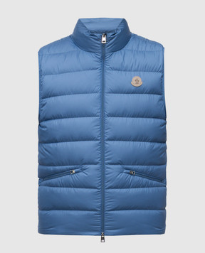 Moncler Голубой пуховый жилет Lechtal K10911A00144549SK