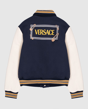 Versace Дитяча синя куртка з логотипом 10199911A14908