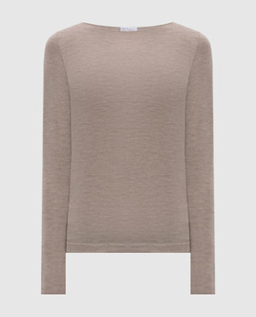 Brunello Cucinelli Бежевий джемпер з кашеміру та шовку M13800008P