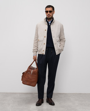 Brunello Cucinelli Синій джемпер з кашеміру M2200124