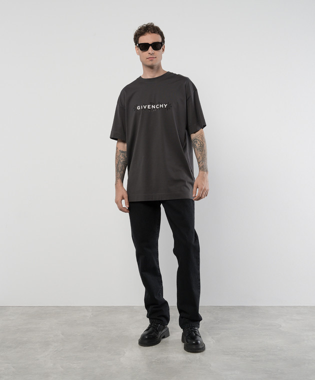 f*y様 GIVENCHY starlongsleevepolo by Ricc Givenchy - Серая футболка Reverse с принтом Таро BM71JA3YN0 купить