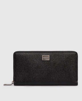 Dolce&Gabbana Чорний шкіряний гаманець з логотипом BP1672AG219