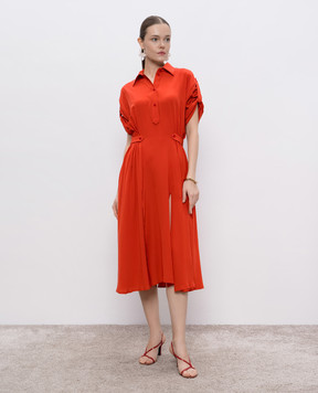 Ermanno Scervino Червона сукня-сорочка із шовку D462Q324FKE