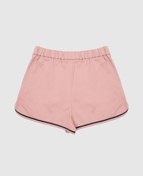 Brunello Cucinelli Детские розовые шорты с принтом. BH827E648C