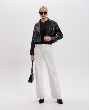 Twinset Чорна куртка в стилі косухи 251TP2560