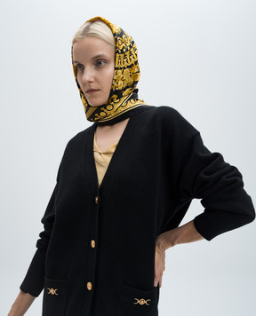 Versace Желтый платок из шелка с принтом BAROCCO 10016001A04577