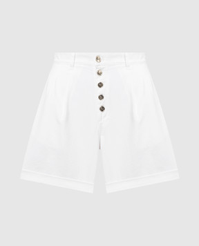 Etro Белые шорты с вышивкой логотипа Pegaso WREB0005AC169