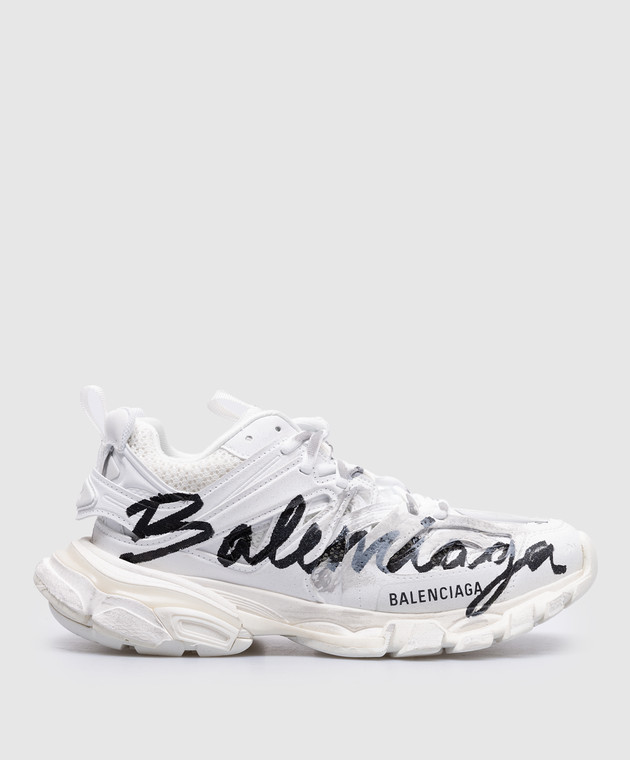 Balenciaga - Белые кроссовки с принтом логотипа 542436WTRHW купить