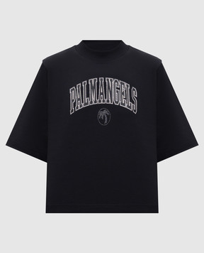 Palm Angels Чорна футболка з принтом логотипа PWAA020S25JER004