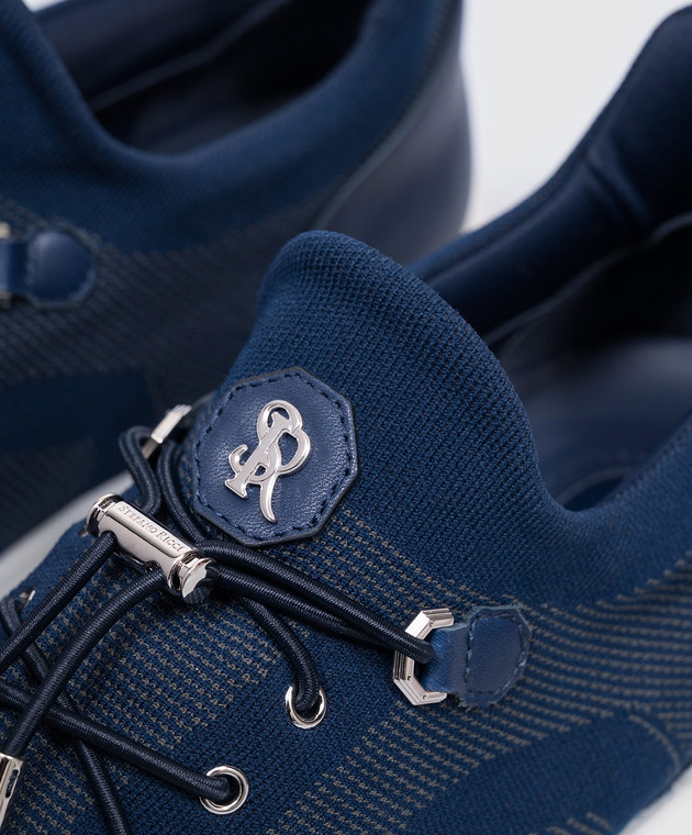 Stefano Ricci Синие кроссовки с логотипом UV26EG6579TSWY изображение 5