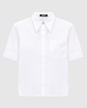 Versace Біла укорочена сорочка з логотипом 10199541A13878