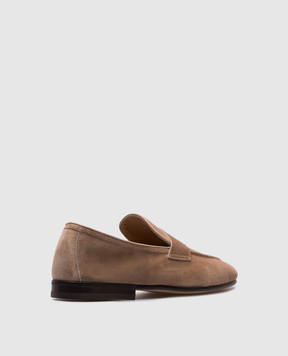 Brunello Cucinelli Бежевые замшевые лоферы Soft MZUCAHG730