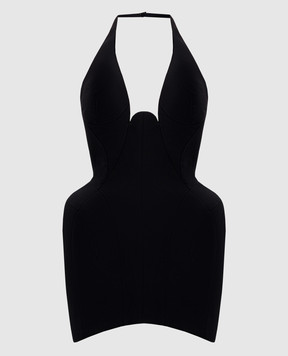 Thierry Mugler Чорна сукня міні з відкритою спиною 25S1RO1732196