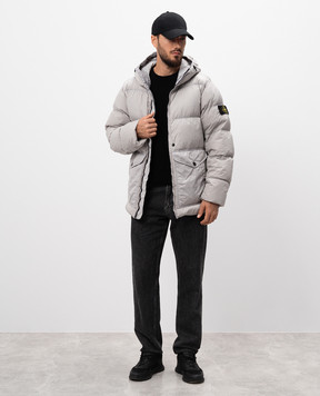 Stone Island Чорний светр з вовною з патчем логотипа 8115568A3