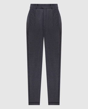 Saint Laurent Серые брюки из шерсти 576644Y135V