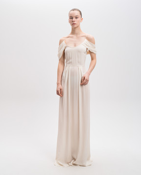 Vionnet Белое платье макси из шелка ABVAE13066T1003