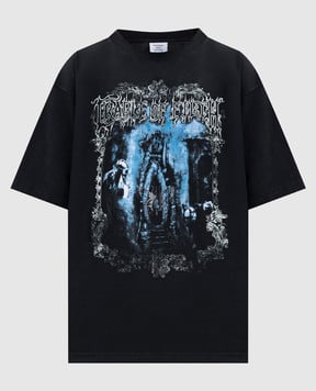 Vetements Чорна футболка з принтом UCF76TR800B