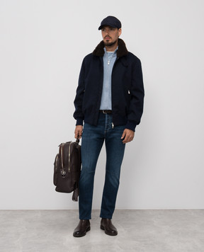 Brunello Cucinelli Сині джинси з ефектом потертості M283PX1290