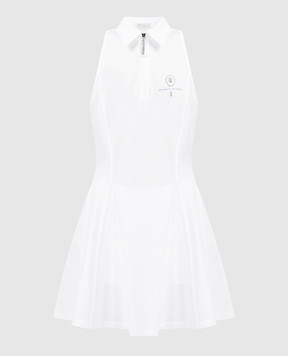 Brunello Cucinelli Белое платье для тенниса с вышивкой ML944A5180