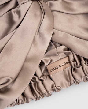Dore & Rose Коричневая шапочка для сна из шелка PREMIUMSILKBONNET