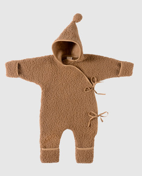 Binibamba Детский коричневый комбинезон из шерсти мериноса SNUGGLESUIT