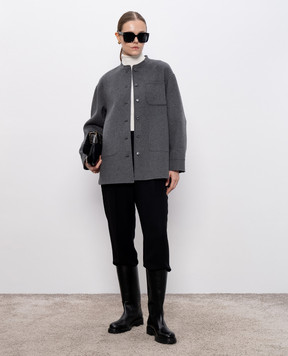 Max Mara Сіре пальто COSTANZA з вовни COSTANZA
