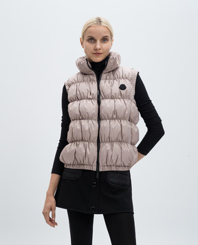 Moncler Рожевий стьобаний пуховий жилет Apriate J20931A000265973I